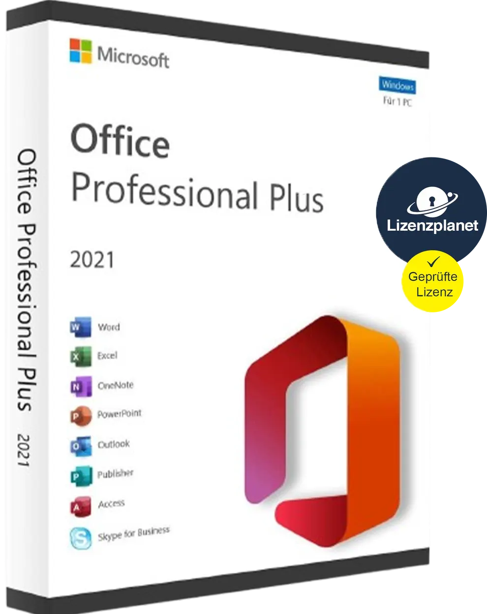 Microsoft Office 2021 Professional Plus Lizenz für Windows auf 1 PC mit Word, Excel, PowerPoint und Outlook