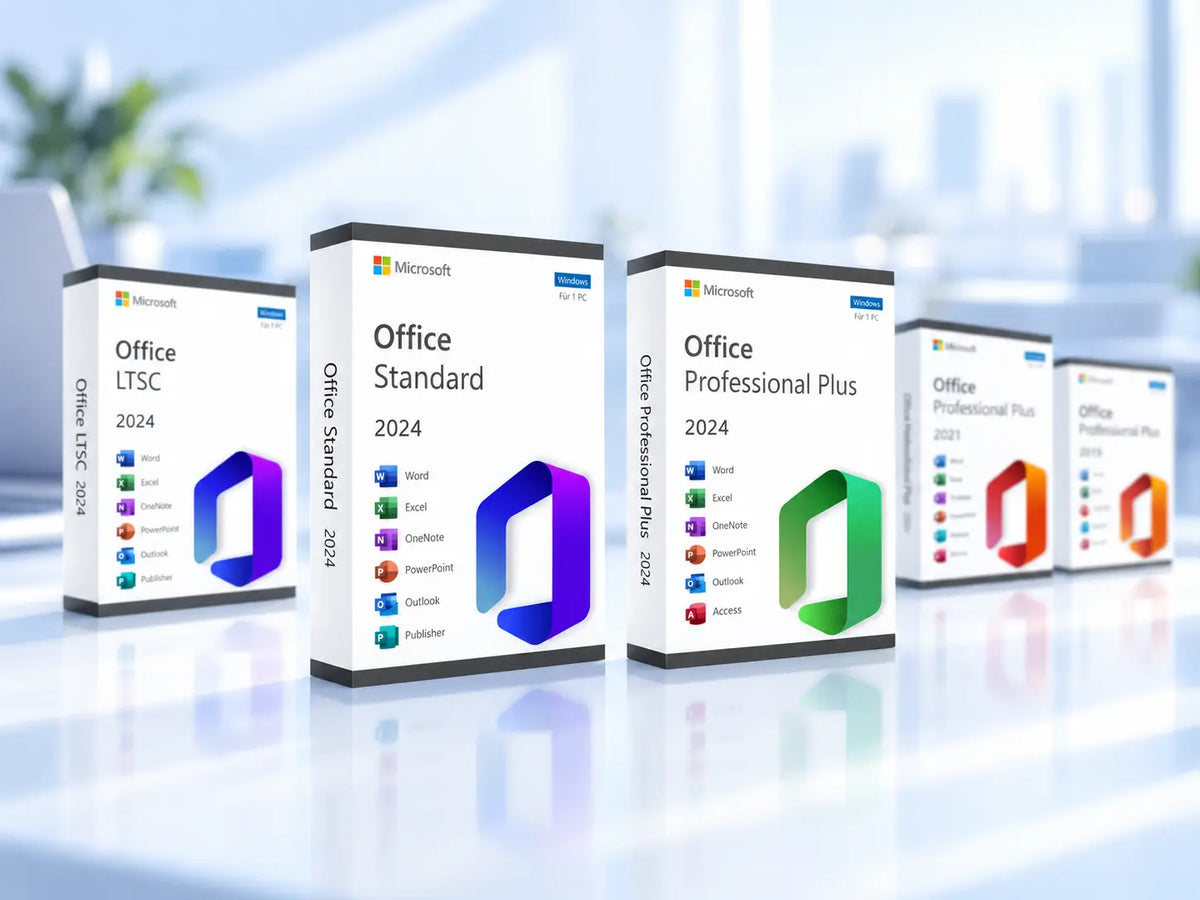 Microsoft Office 2024 2021 2019 und 2016 Lizenzen im Vergleich